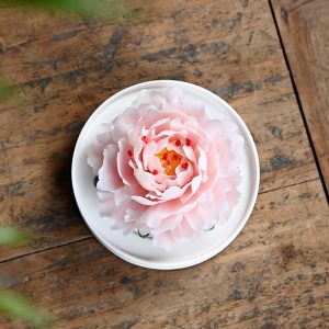 1380°C Fired Herbaceous Peony Porcelain Flower Diffuser – Dehua Blanc de Chine Heritage Art AromaMandala herbal peony porcelain diffuser, hand-sculpted Dehua blanc de chine, non-fire aromatherapy with ancient herbal scent, AntChain verified provenance